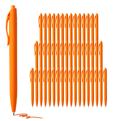 deegtran Pens Bulk, 50 Pack No Bleed Grey Barrel Black Ink Click Pens, Wholesale Retractable Ballpoint Pens, Pen Medium Point, Smooth black Ink Pen, 1.0MM