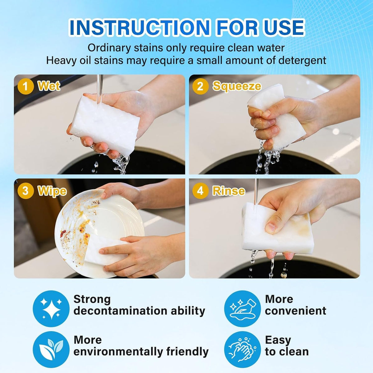 30 Pack 2X Magic Sponges Cleaning Eraser, Density Stronger Melamine Sponge