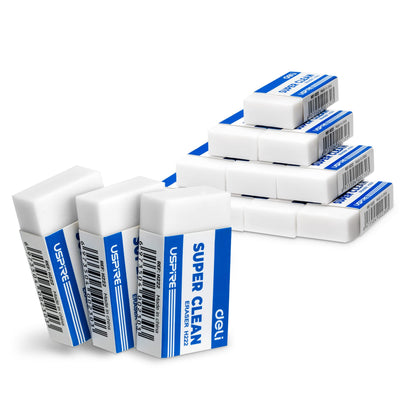 Deli Pencil Erasers, Pencil Eraser, 10 Pack