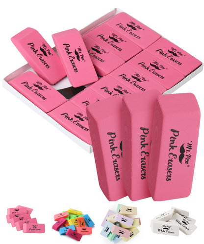 Mr. Pen- White Pencil Erasers Bulk, 72 Pack