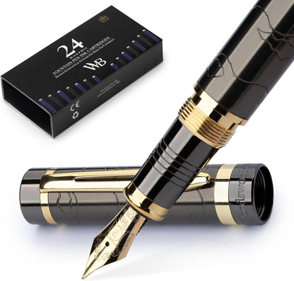 Wordsworth & Black Primori Fountain Pen Set for Writing, Fine Nib
