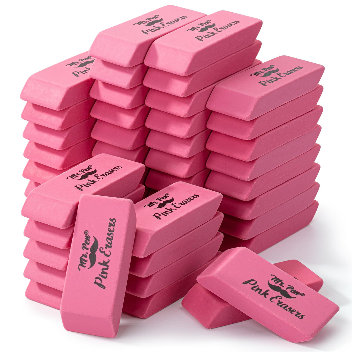 Mr. Pen- White Pencil Erasers Bulk, 72 Pack