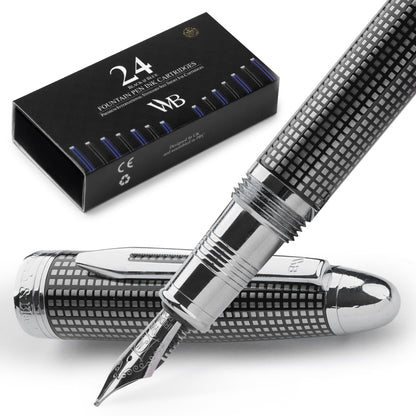 Wordsworth & Black Majesti Luxury Fountain Pen Set for Writing, Medium Nib