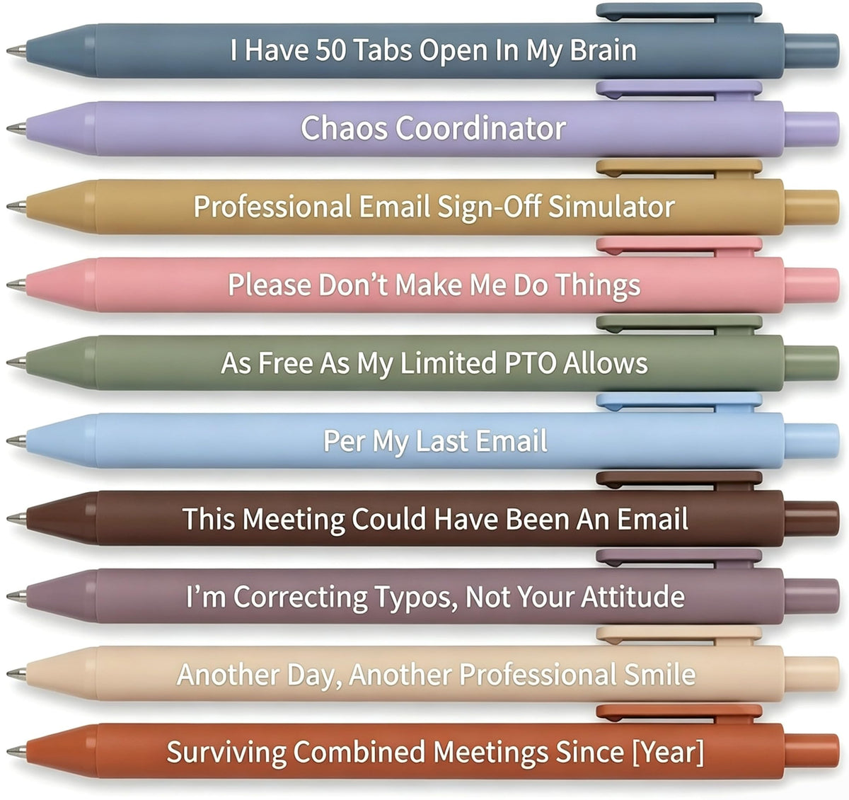 10Pcs Funny Pens Set, Novelty Office Supplies for for Adults