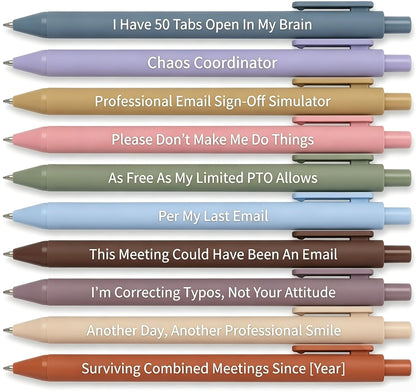 10Pcs Funny Pens Set, Novelty Office Supplies for for Adults