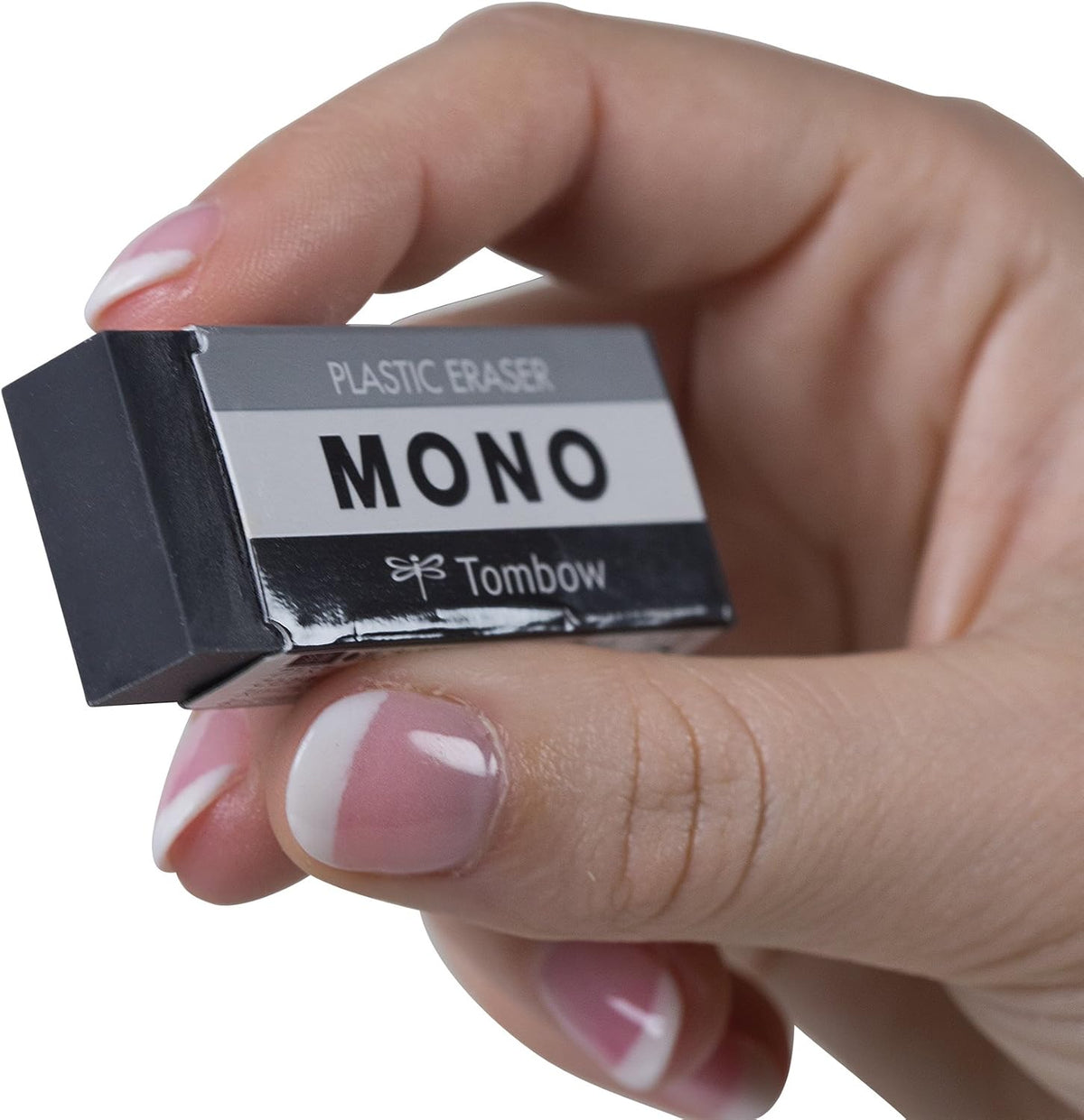 Tombow 57329 MONO Black Eraser, Medium. Cleanly Removes Marks Without Damaging Paper