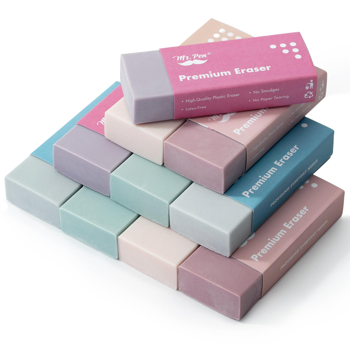 Mr. Pen- Pencil Eraser, 10 Pack