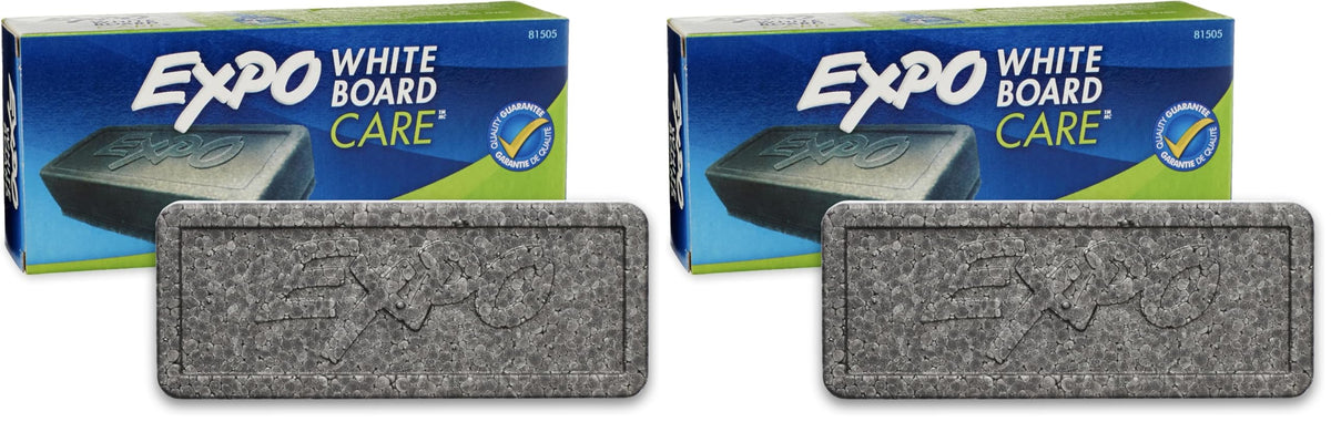 EXPO Dry Erase Soft Pile Block Whiteboard Eraser, 5-1/8 in. x 1-1/2 in. - Whiteboard, Calendar, Organization, Essential Supplies for Office, School, Classroom, Teachers 1 Count(Pack of 2)