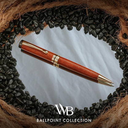 Wordsworth & Black Luxury Refillable Bamboo Wood Ballpoint Pen for Writing