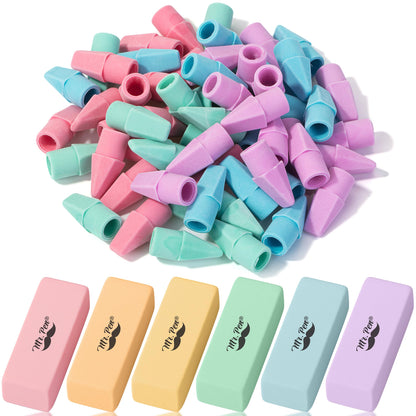 Mr. Pen- School Eraser Combination Set, 60 Pack, Assorted Colors