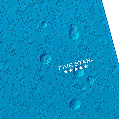 Five Star 2-Pocket Folder, Plastic Folder with Stay-Put Tabs, Fits 3-Ring Binder, Holds 8-1/2" x 11" Paper, Tidewater Blue (333420H-ECM)