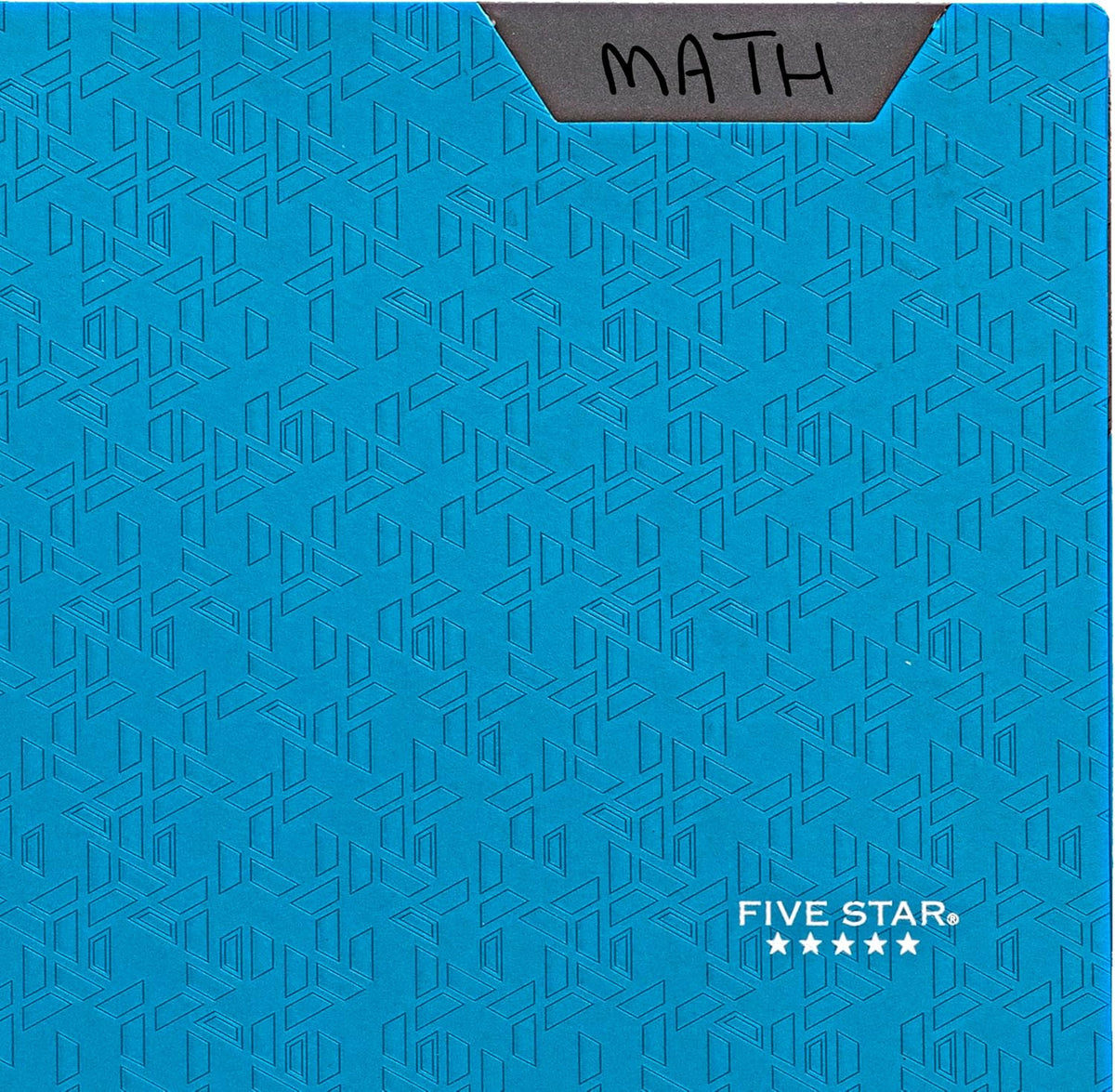 Five Star 2-Pocket Folder, Plastic Folder with Stay-Put Tabs, Fits 3-Ring Binder, Holds 8-1/2" x 11" Paper, Tidewater Blue (333420H-ECM)