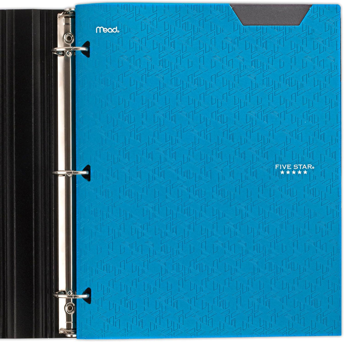 Five Star 2-Pocket Folder, Plastic Folder with Stay-Put Tabs, Fits 3-Ring Binder, Holds 8-1/2" x 11" Paper, Tidewater Blue (333420H-ECM)